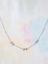 Load image into Gallery viewer, Bow Trio Necklace/Choker - Silver
