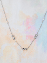 Load image into Gallery viewer, Bow Trio Necklace/Choker - Silver
