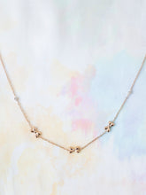 Load image into Gallery viewer, Bow Trio Necklace/Choker - 18K Rose Gold Plated
